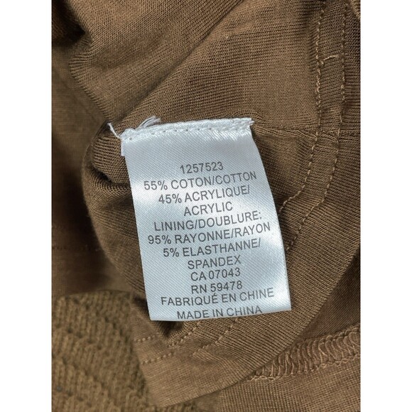 House Of Harlow Knit Dress Large Midi Ruffle Straps Brown Romantic Boho NEW - Picture 8 of 10